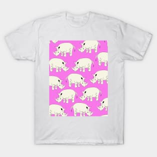 vintage Rhino pattern. T-Shirt